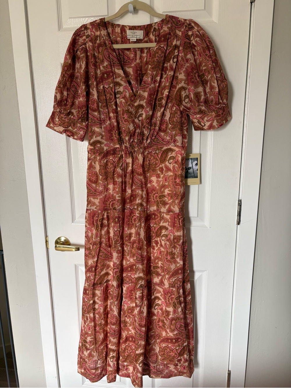 Trovata Paisley Maxi in Rust and Brown Arden Dress